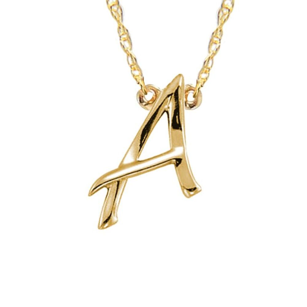 Jane Basch 14K A Z Initial Necklace